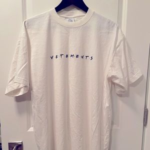 Vetements white oversize unisex t-shirt